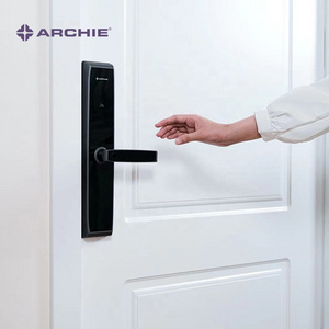 ARCHIE Low Power Alarm Smart Handle Lock Fingerprint Electronic Door Lock Smart With Key