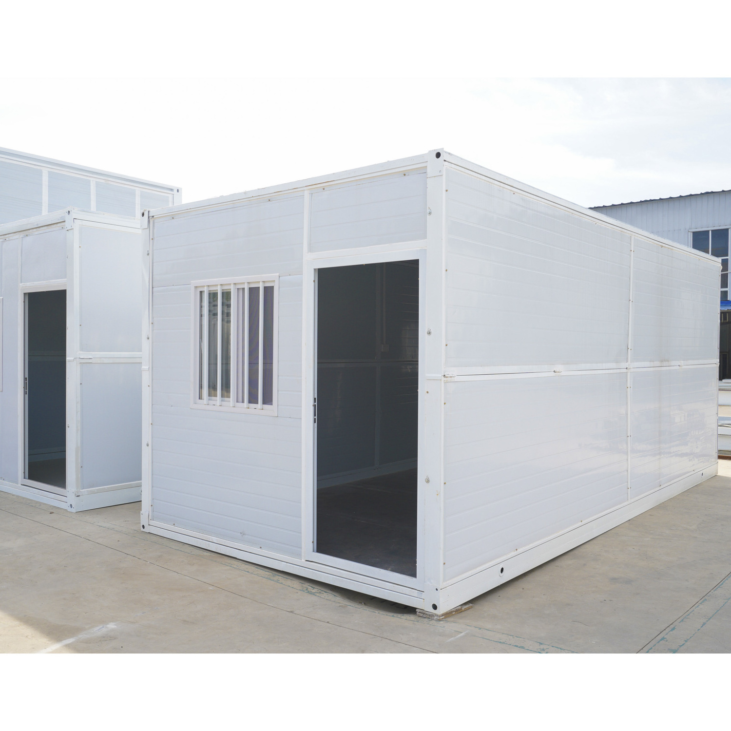 Shipping three bedroom 2 bathroom fabricated living container portable house prefab loft house warehouse