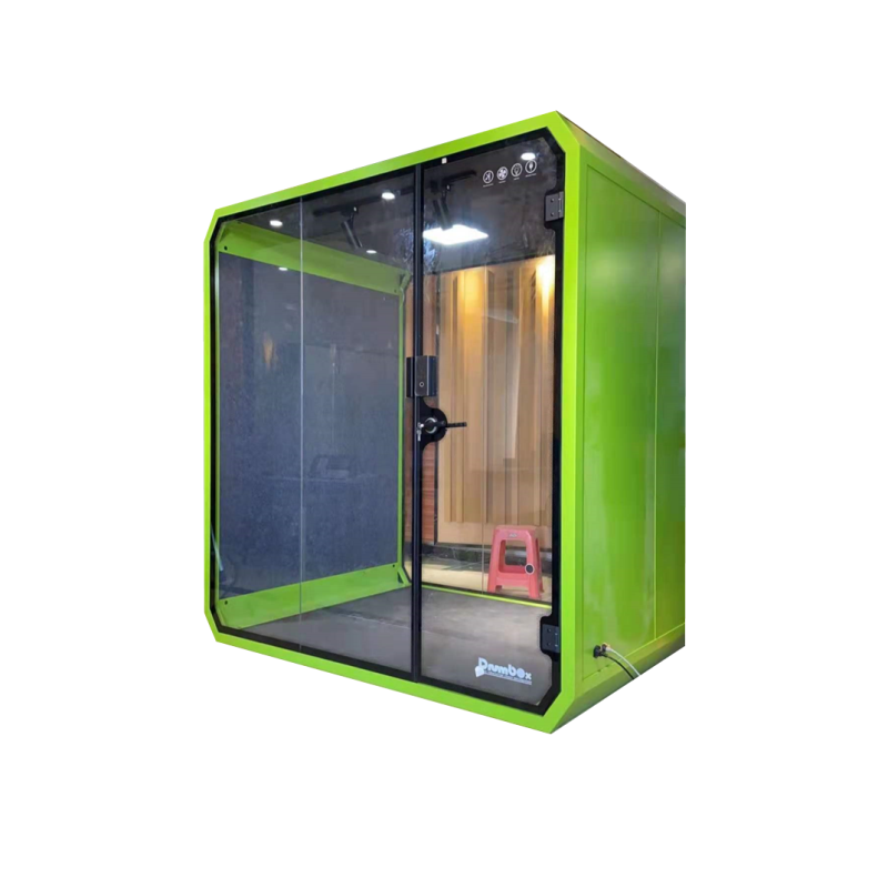 Removable sound booth portable recording office room pods interior sliding door meeting room soundproof