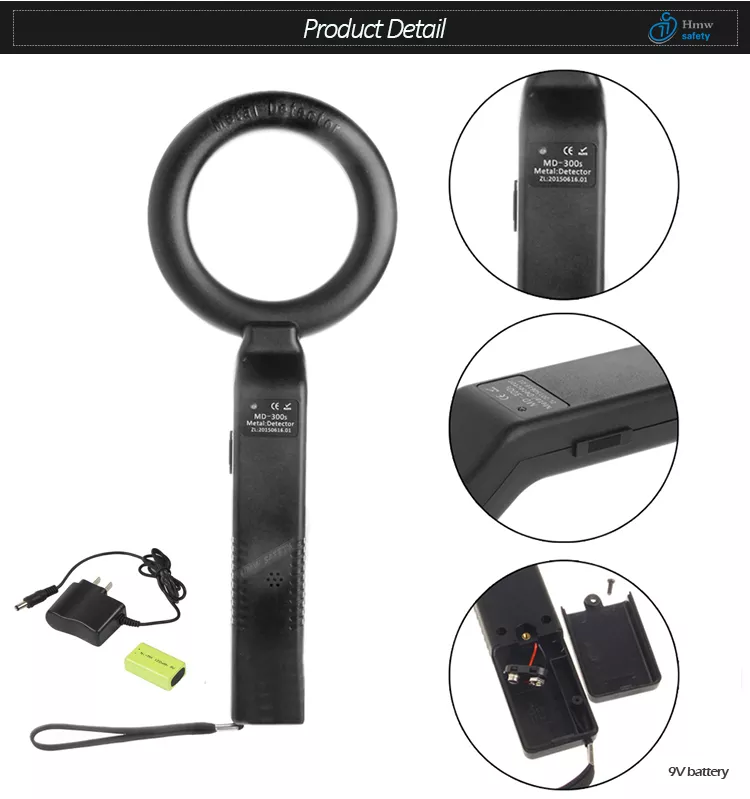 Physical security search scanner metal detector wand