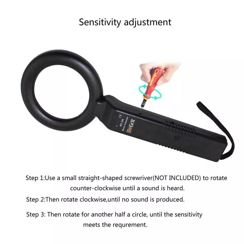 Physical security search scanner metal detector wand