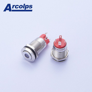 ARCOPS  8-25mm RGB push button tri-color LED switch MQ25-11E/RGB/S IP65 waterproof CE RoHS U,L