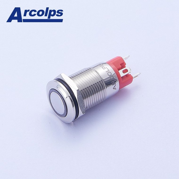 ARCOPS  8-25mm RGB push button tri-color LED switch MQ25-11E/RGB/S IP65 waterproof CE RoHS U,L