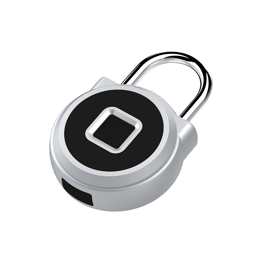 Zinc Alloy Chargeable Keyless  Smart Arrival Cute Metal P65 Waterproof Security Fingerprint Safety Padlock