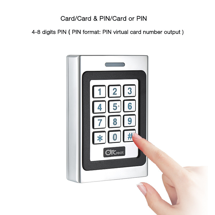 Cheap Price 125khz EM RFID card security gate waterproof metal case access control with keypad