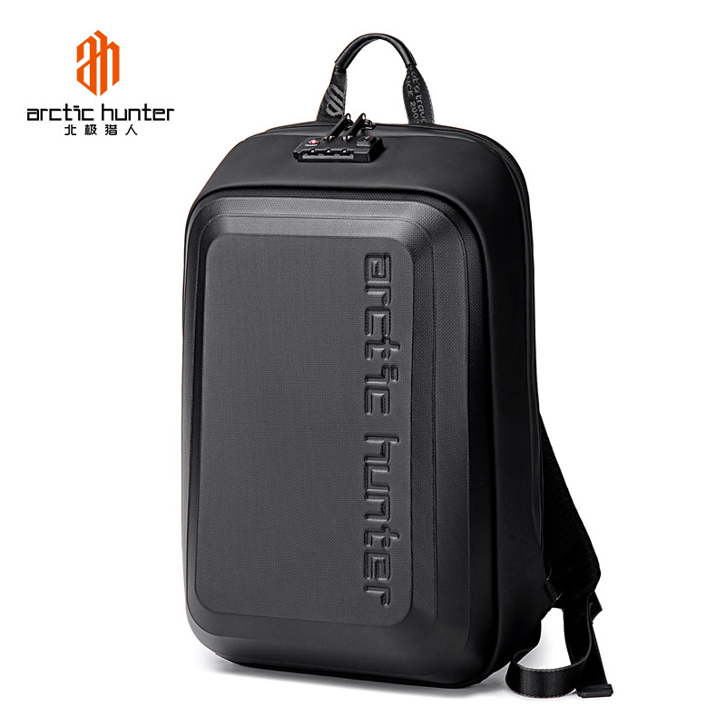 ARCTIC HUNTER Anti Theft Business Backpack Waterproof EVA Hard Case Carbon Fiber Motorbike USB Sports Backpack Mochilas