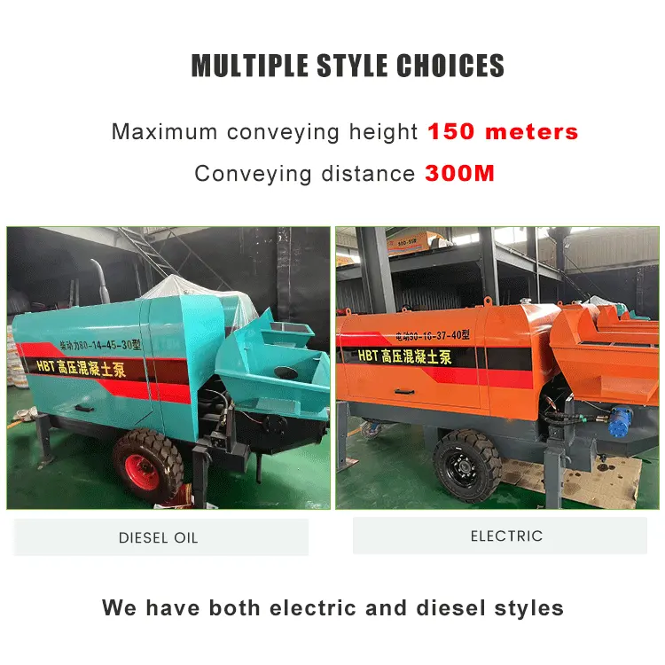 Multi-Style Mobile Concrete Mixer Pump Mini Machine Concrete Pumps