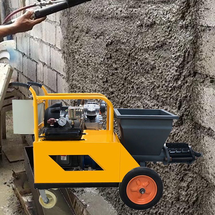 Electric concrete mortar spraying pumping mortar spray plaster rendering machine cement mortar plastering spraying machine