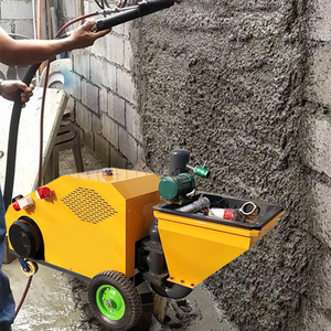 Electric Wall Cement Mortar Spraying Plastering Rendering Machine Automatic 380V 50HZ Provided Long Lifetime 170M3/H 2.5M2/H 2.2