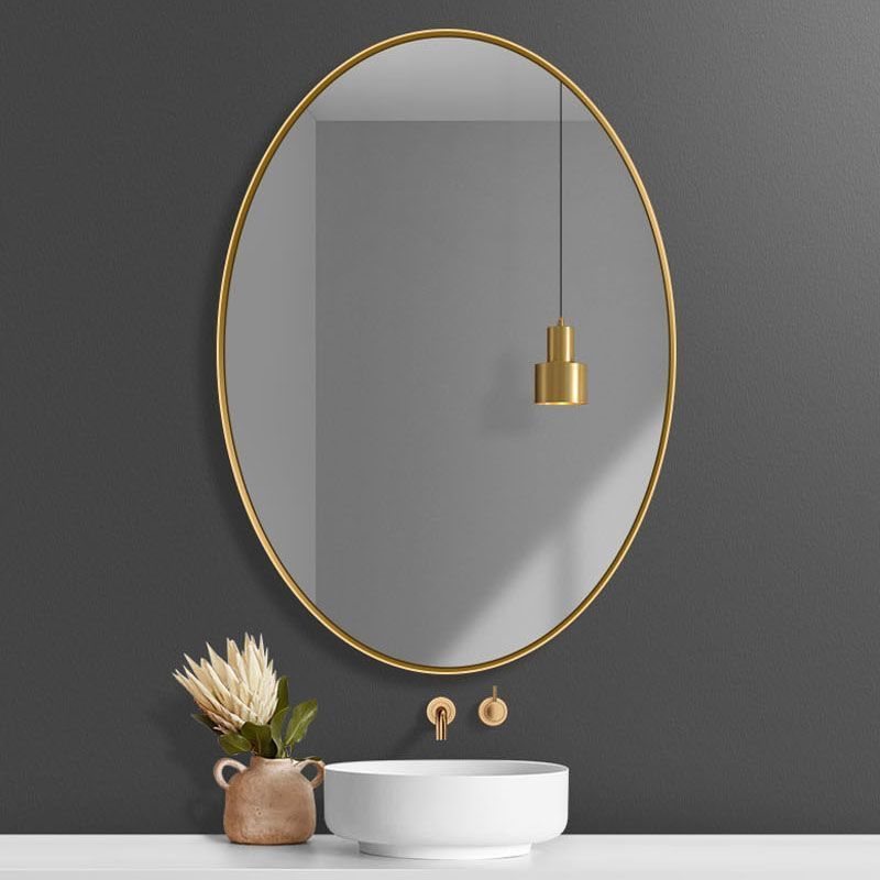 Professional manufacturer bathroom wall-mounted no-punch framed vanity mirror