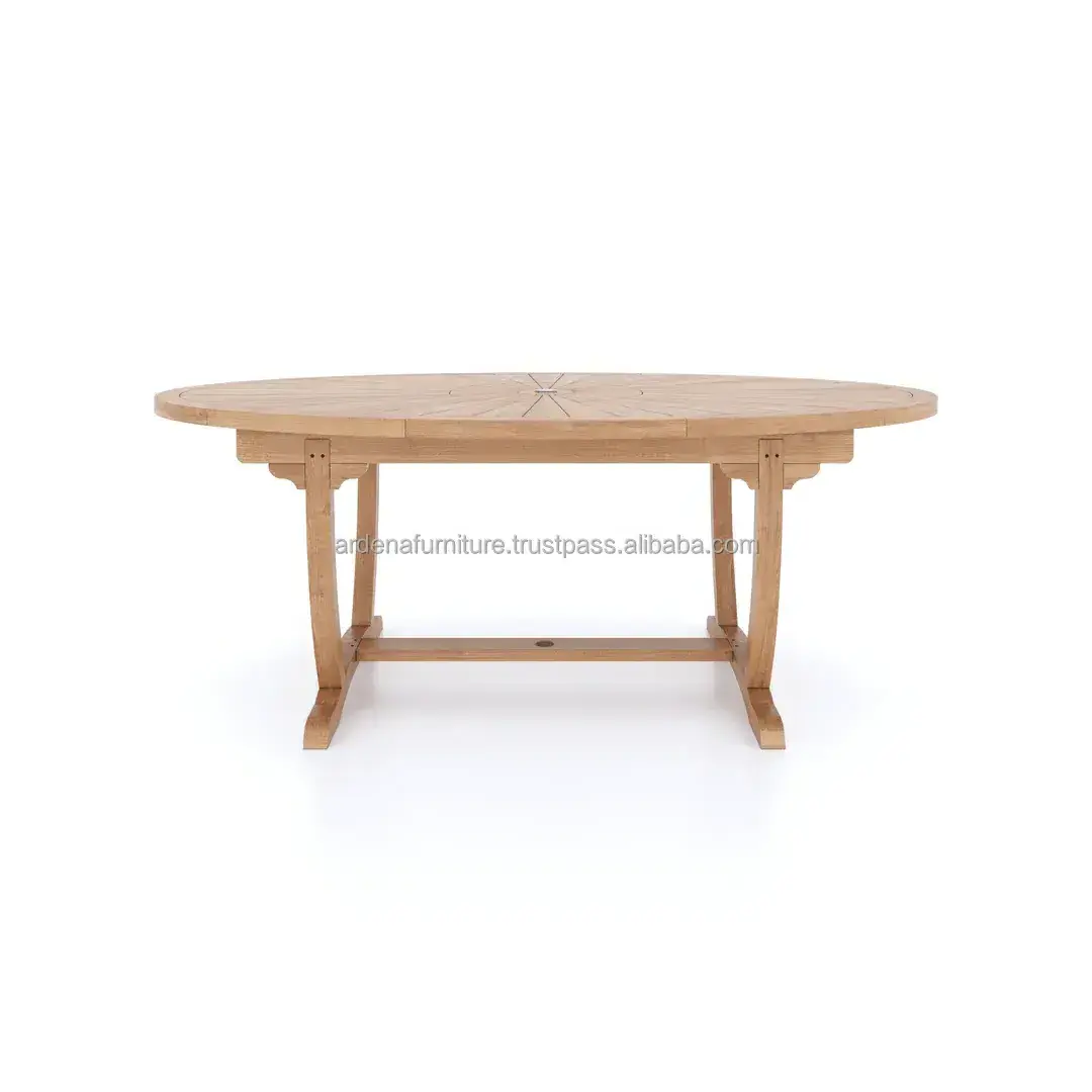 Dining Room Set Modern Teak Wood Patio Benches Dining Tables for Restaurant Use for Exterior and Park Applications