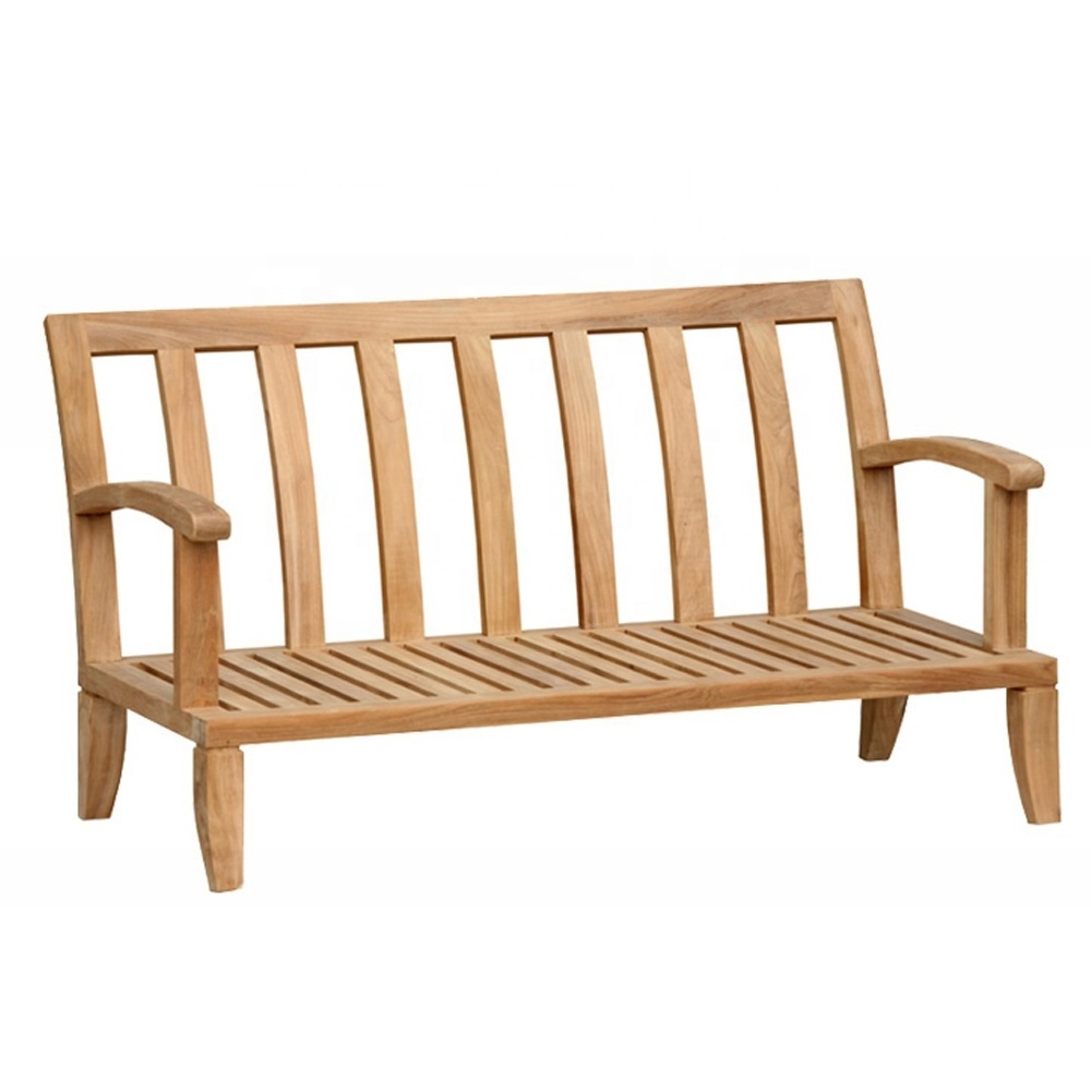 Unique Design Luxury Hampton Patio Benches 3 Seater Teak Wood Garden Chairs Outdoor Bench for Garden Park Villa Furniture