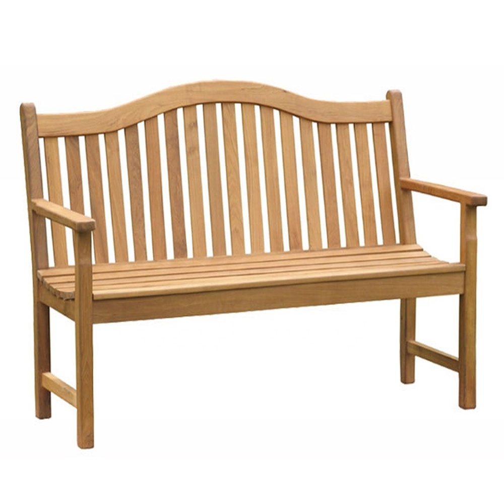 Factory Direct Sale Modern Rose Teak Patio Benches 2 Seater Wooden Outdoor Furniture for Garden Patio Leisure Style