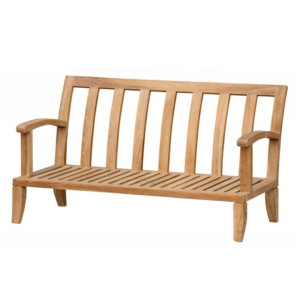 Unique Design Luxury Hampton Patio Benches 3 Seater Teak Wood Garden Chairs Outdoor Bench for Garden Park Villa Furniture