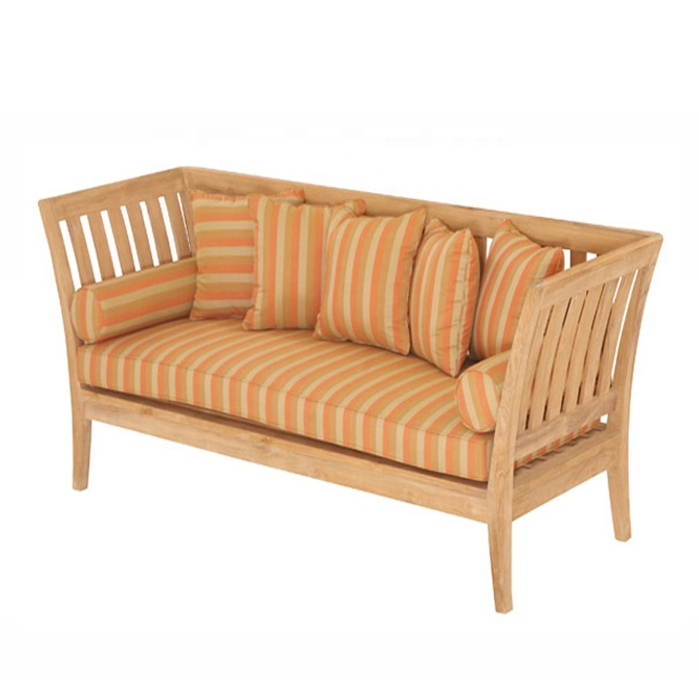 New Design Antique Solid Wood Teak Venesia Lounge Benches with Removable Chusion Outdoor Furnitures