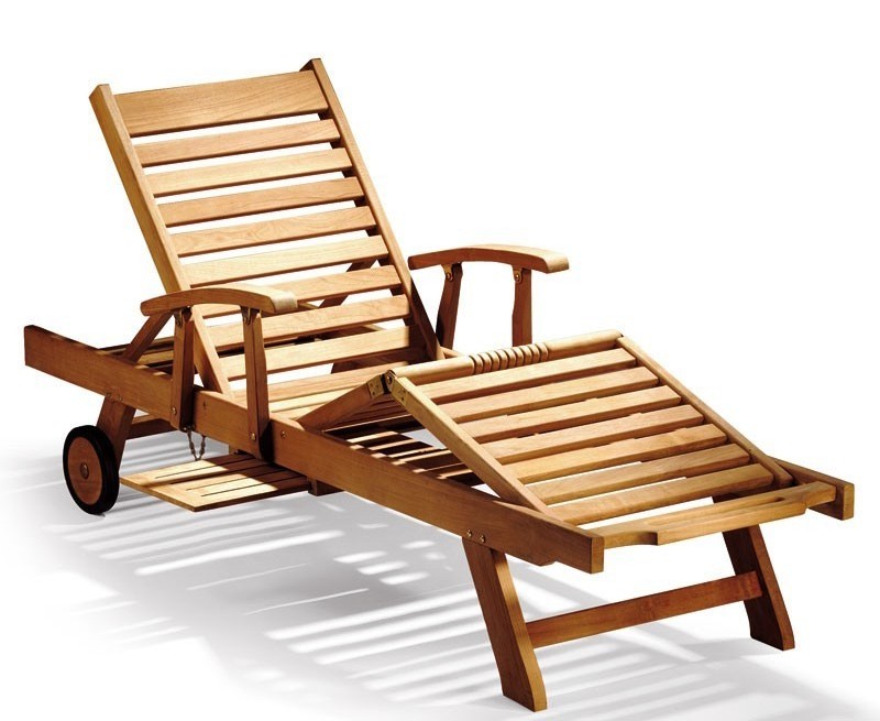 Sun Lounger Chaise Lounge Furniture Teak Wood Modern Furniture Durable Outdoor Furniture Wooden Sun Solid Wooden Rope Beds