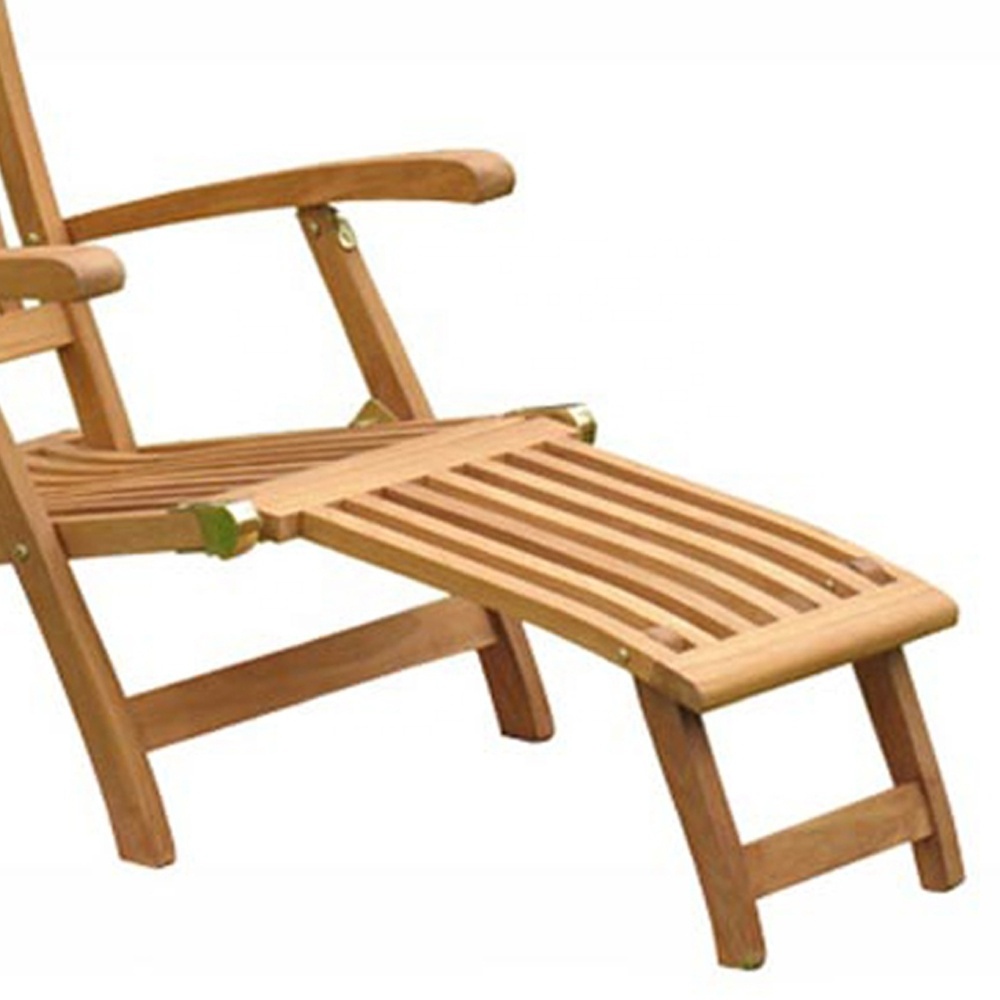 Steamer Chair Outdoor Furniture Beach Chairs Sun Loungers Modern Furniture Durable Spectacular Design Teak Deck Classic