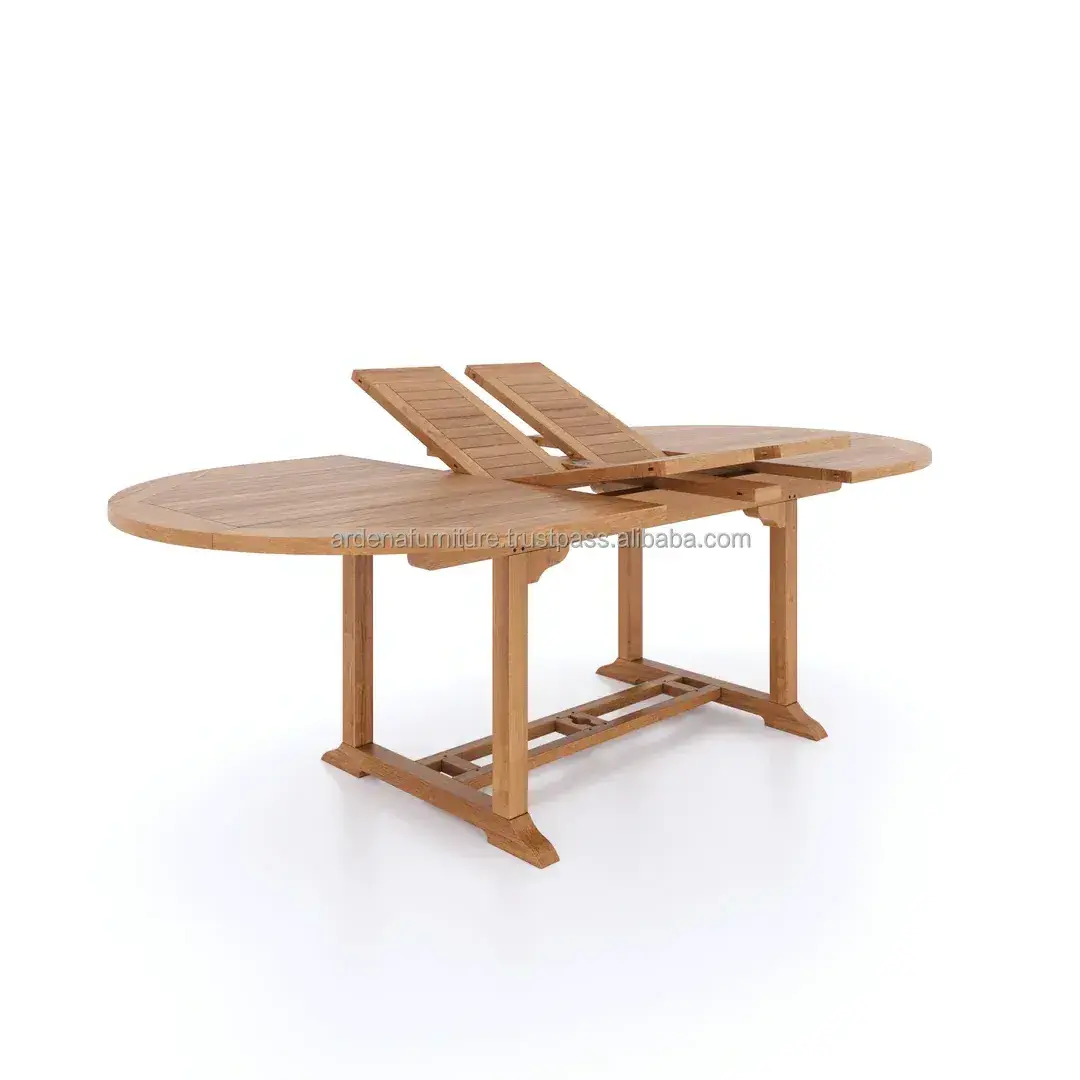 Ardena Modern Teak Wood Garden Benches Dining Room Set for Restaurant Use for Exterior and Park Applications