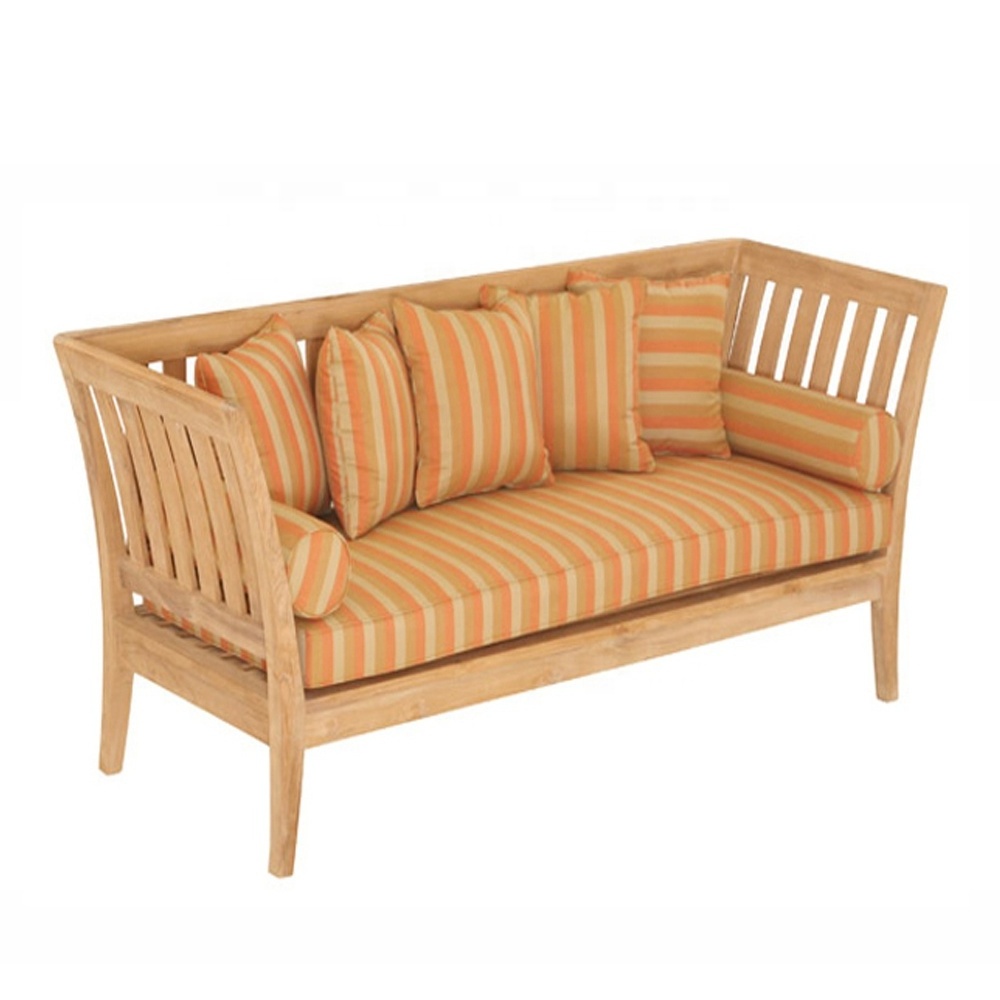 New Design Antique Solid Wood Teak Venesia Lounge Benches with Removable Chusion Outdoor Furnitures