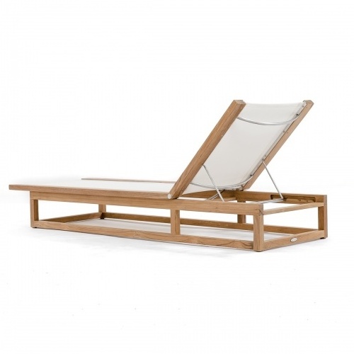 Outdoor Teak Furniture Lounge Chairs Beach Chair - Garden Furniture Sun Lounger Teak Chaise with Cushion Modern