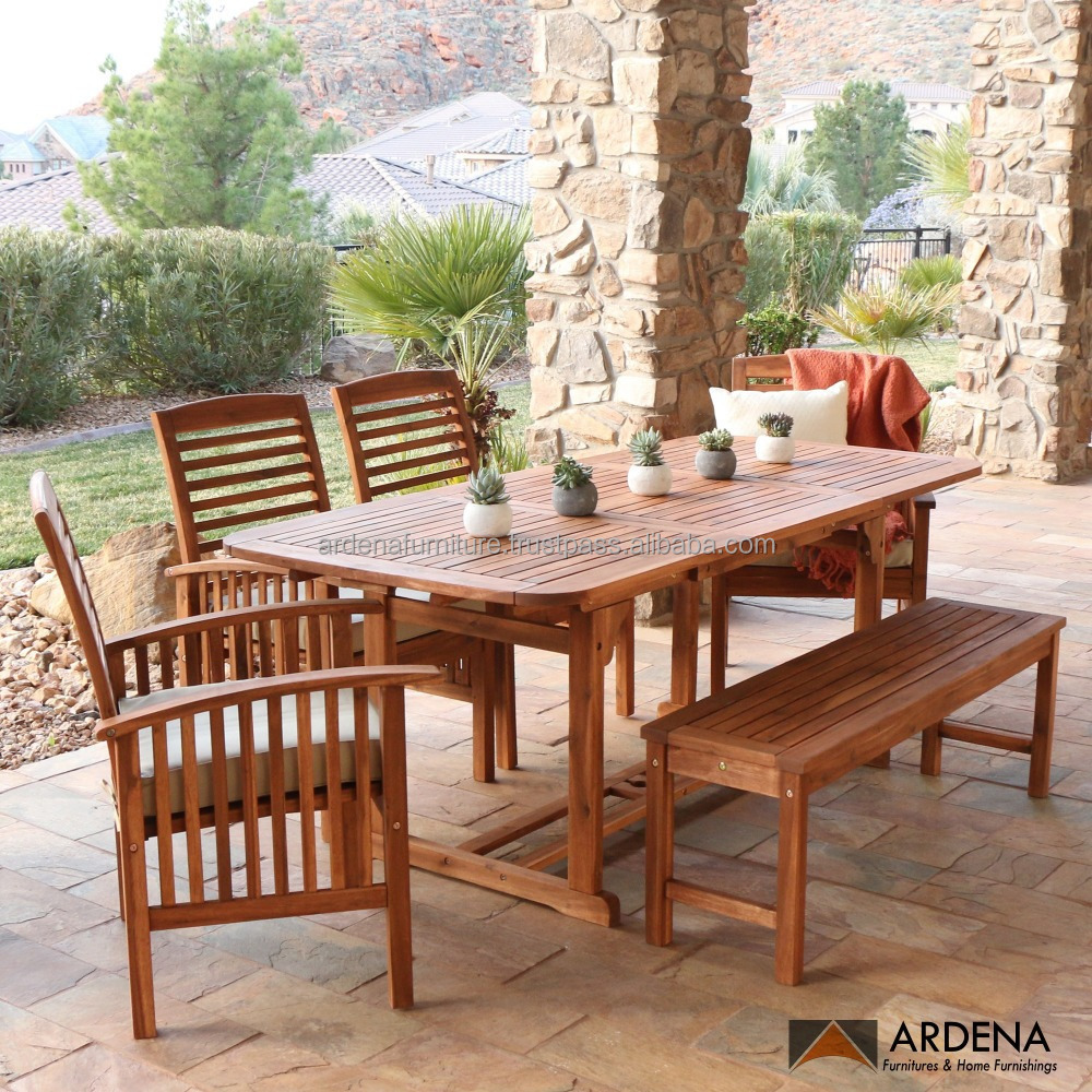 Ardena Garden Benches Furniture Teak Wood Dining Room Set as Restaurant Wood Furniture Outdoor Furniture Modern