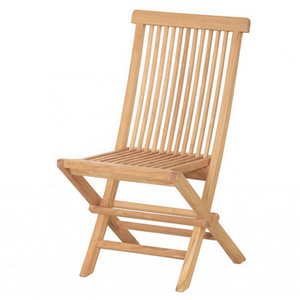 High Quality Durable Solid Wood Teak Classic Folding Chairs for Events Outdoor Garden Pool Side Chair Indonesia