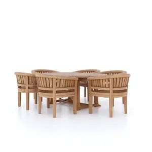 Ardena Modern Teak Wood Garden Dining Room Set for Restaurant Outdoor Use for Exterior and Park Applications