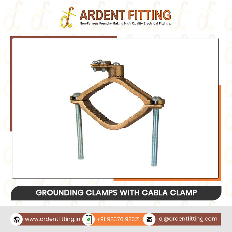 Factory Direct Price Widely Used Hot Sale Earthing and Lightning Protection Bronze Ground Clamp With Cable Clamp