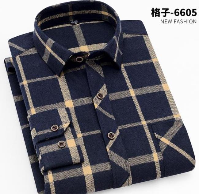 plus size fat women fat men long sleeve cotton checked shirt