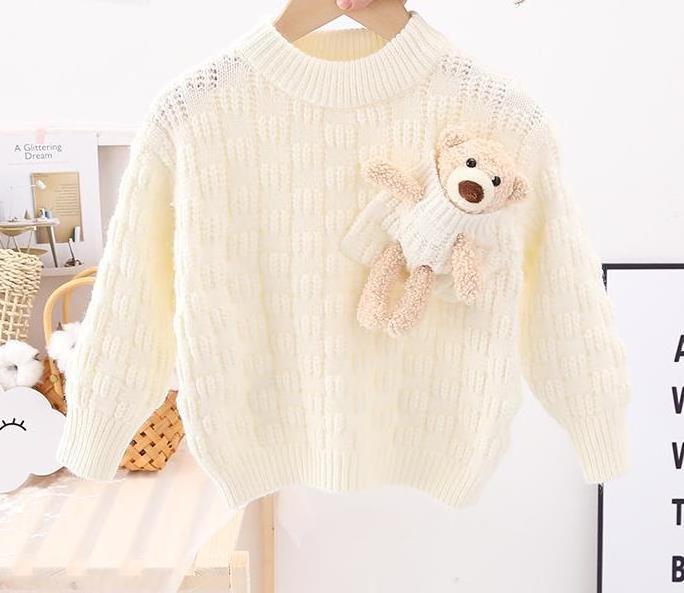 2021 wholesale cartoon child kids baby teddy bear sweater