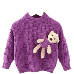 2021 wholesale cartoon child kids baby teddy bear sweater