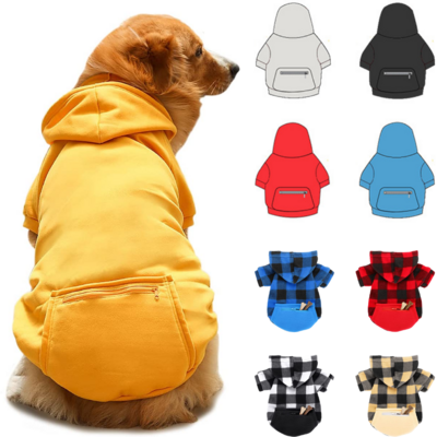 Wholesale Cheap Multicolor custom made dog clothes Warm winter apparel pet clothes for large dogs Hoodie dog clothes oem