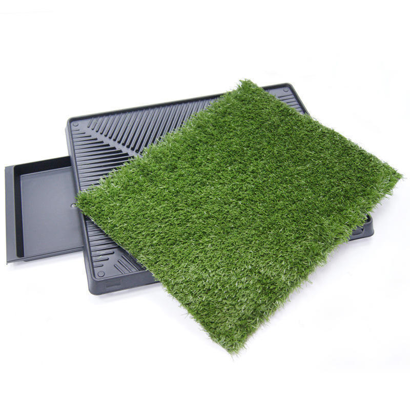 Factory wholesale hot sale Indoor Three Layers Removable Portable Artificial Grass Puppy Dogs Training Pad with Tray dog toilet