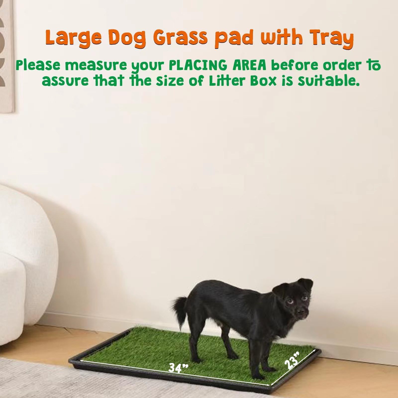 Pee pad Bite Resistance Turf Less Stink Dog Grass pad with Tray Large Dog Litter Box Toilet Artificial Grass for Dogs