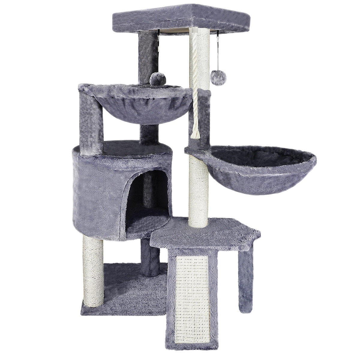 Hot Sale Wholesale Large Luxury Popular Pet Houses Cat Condo Two Hammocks Three Layer Cat Tree House Big Wooden cat Tower