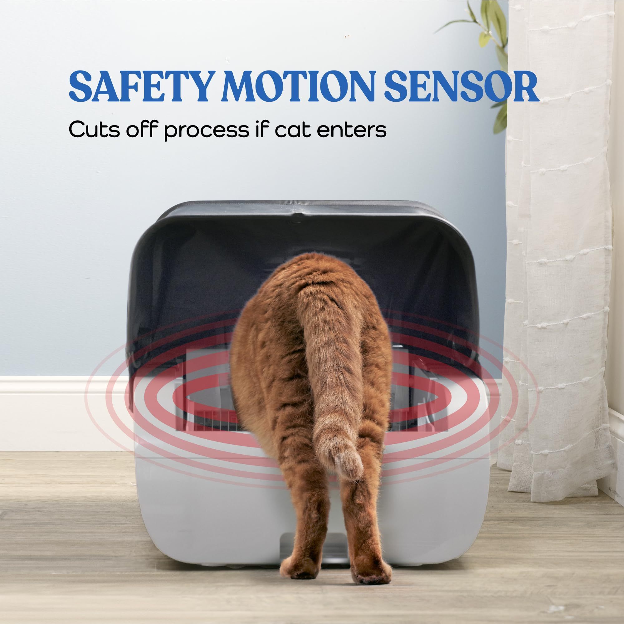 Self Cleaning with Built in Odor Eliminator -Works with Clumping Cat Litter No Expensive Refills Smart Automatic Cat Litter Box