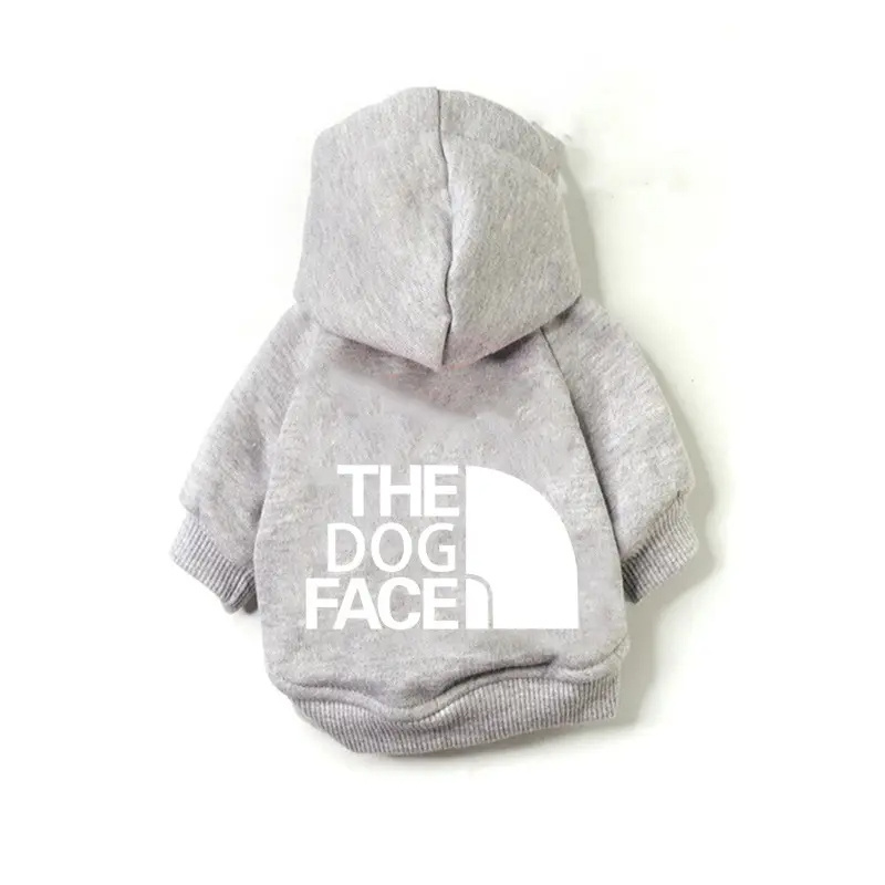 Cotton Printing Solid Pet Sweatshirt Big Dog Clothes Small Dog Coat Pet Clothes Autumn Winter Warm Pet Apparel Jacket