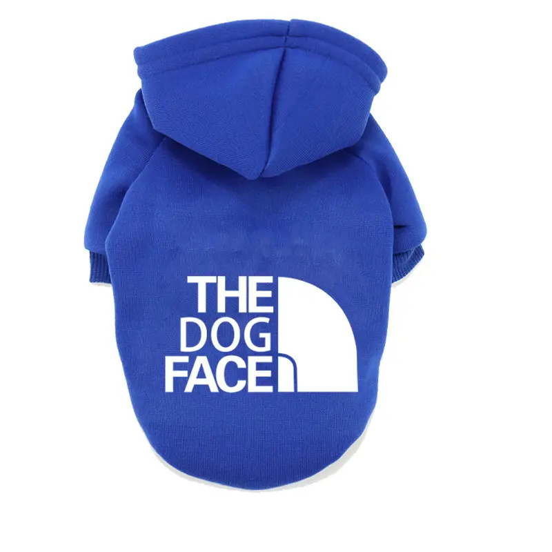 Cotton Printing Solid Pet Sweatshirt Big Dog Clothes Small Dog Coat Pet Clothes Autumn Winter Warm Pet Apparel Jacket