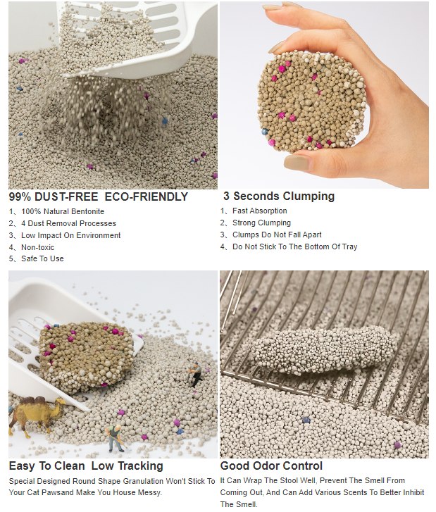 Supplier OEM Dust Free Strong Clumping Sodium Clay Cat Sand Easy Clean Premium Scent Bentonite cat litter sand bentonite