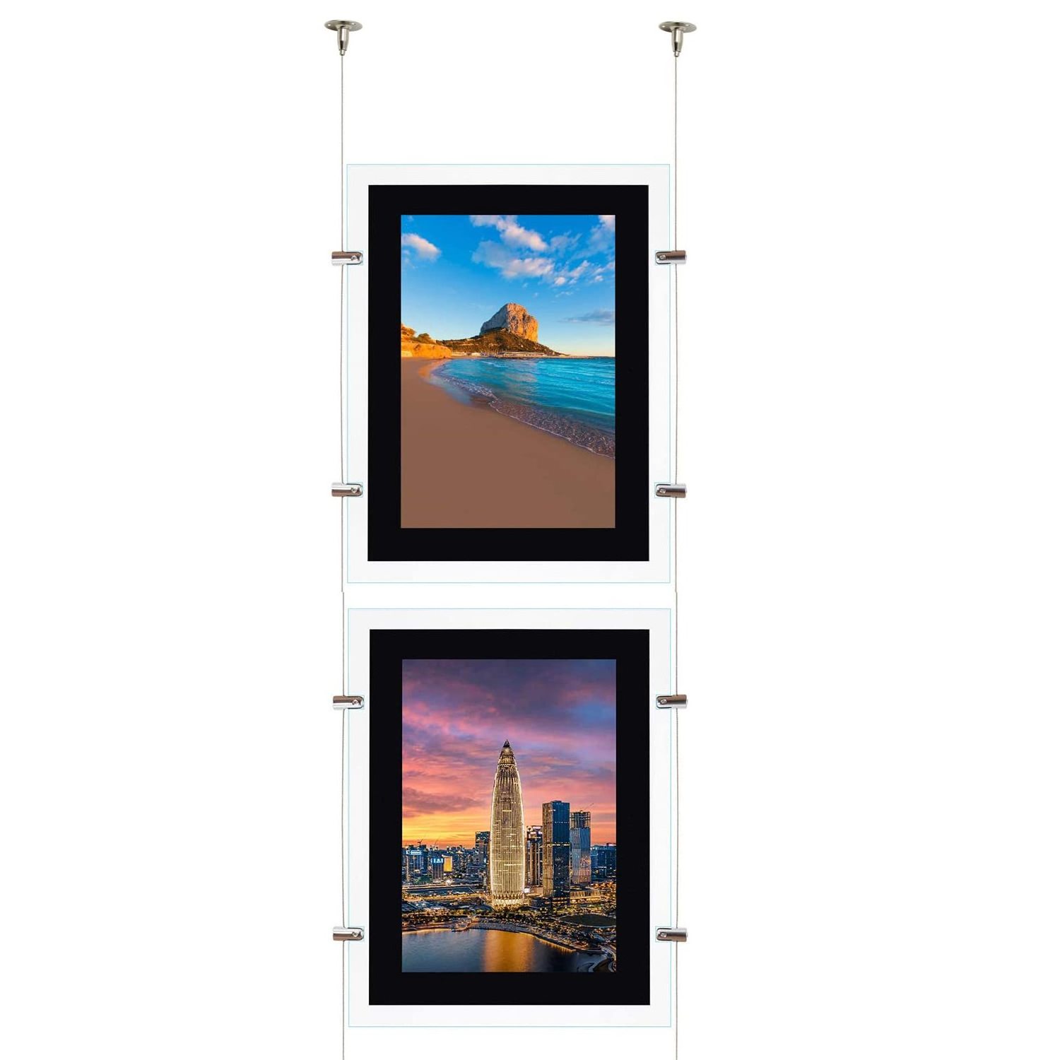 24X36 Inch Acrylic Sign Display Wall Mounted Acrylic Led Advertising Light Display Sign Holders Poster Frame Advertising Display