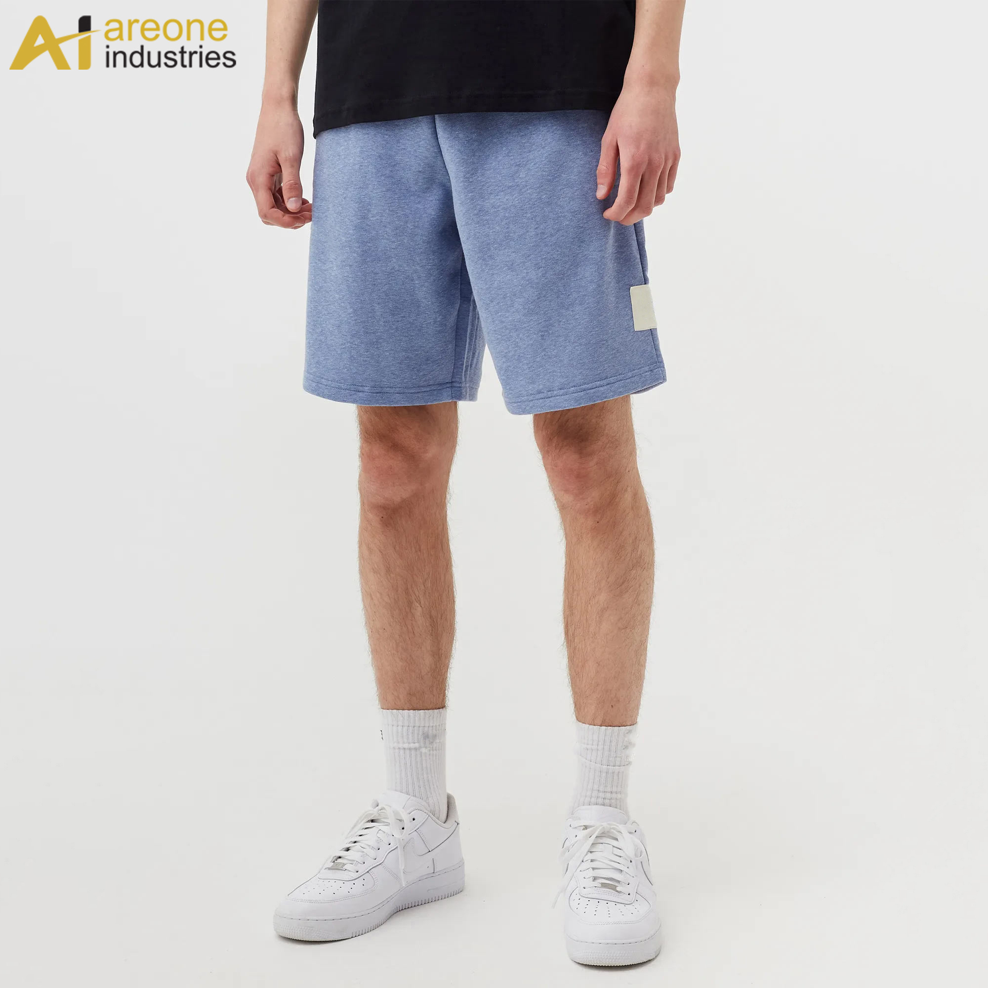 2022 Manufacture Customized Logo Design Elastic Waist Summer Casual Shorts Soft Cotton Men Sweat Shorts