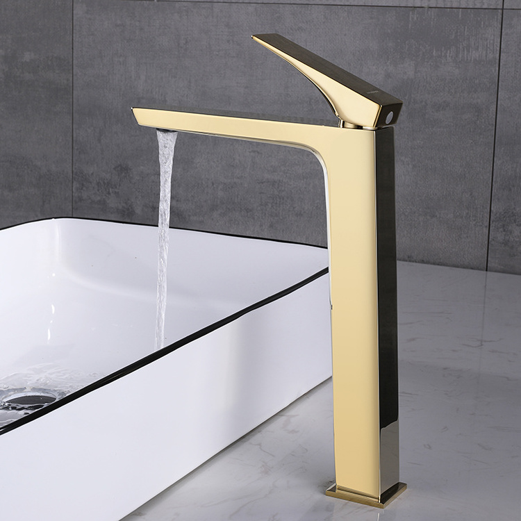 Ares Idealex modern kitchen bathroom gold faucets taps basin mixer with single handle hole