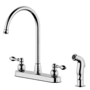 Ares Idealex hot style brass chrome two handle kitchen sink faucet tap griferia cocina with spray