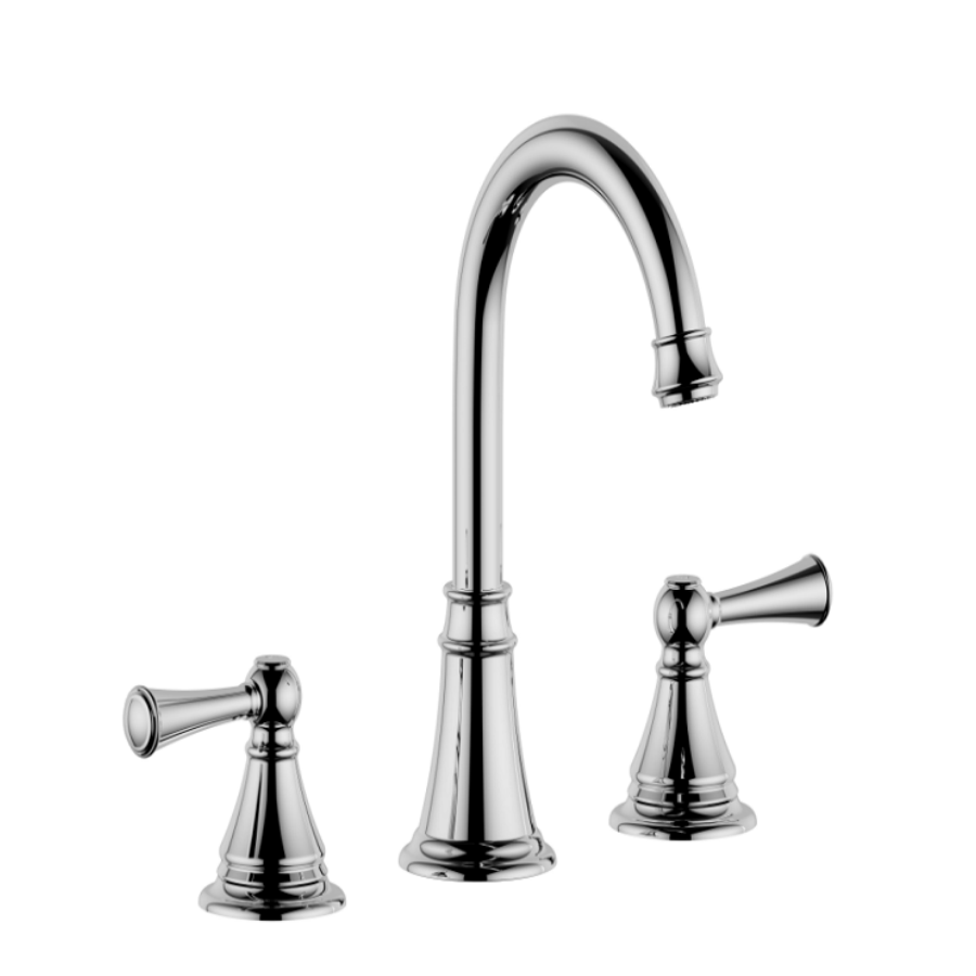 Ares Idealex New Design Antique 3 Holes Mixer Tap Brass Copper Bathroom Basin Sink Faucet with Two-Handle