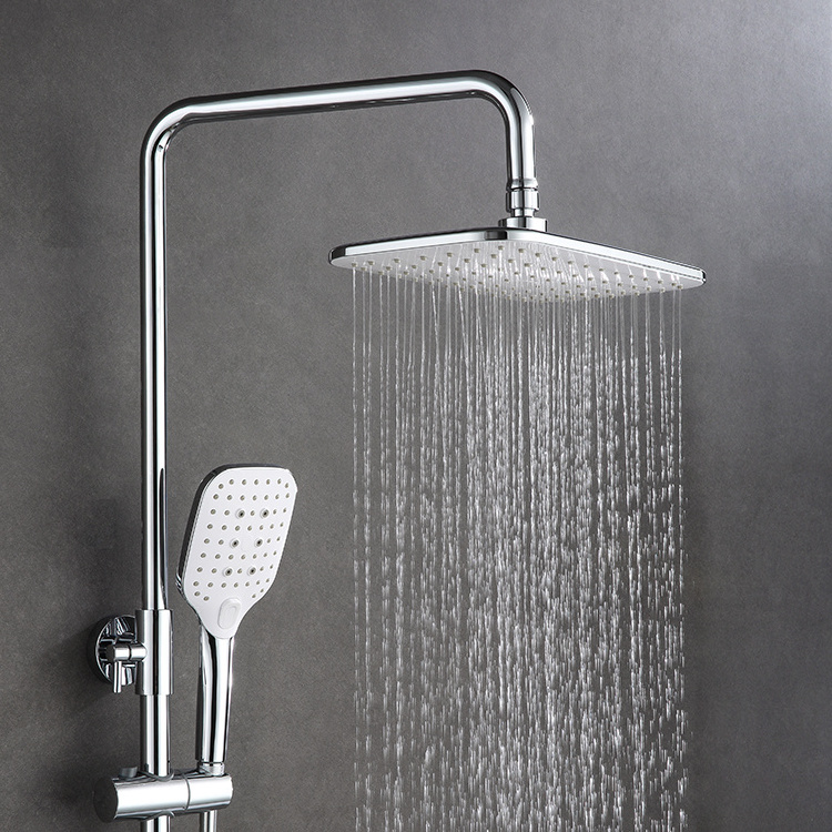 cold hot water rainfall unique mixer faucets set wall mounted equipments bathroom shower