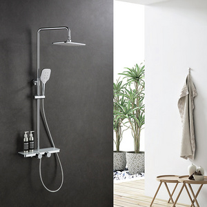 cold hot water rainfall unique mixer faucets set wall mounted equipments bathroom shower