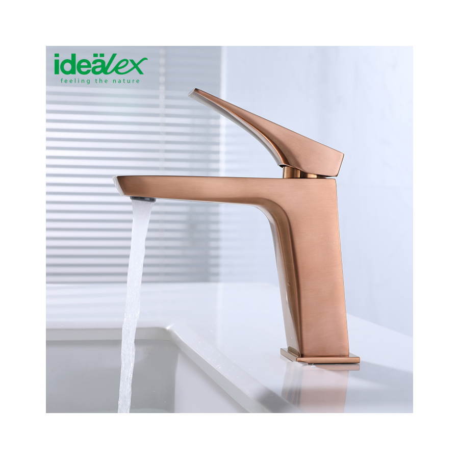 Ares Idealex Hot Cold Water Mixer Brass Wash Bathroom Face Washing Faucet Black Basin Faucet for Wash Single Hole