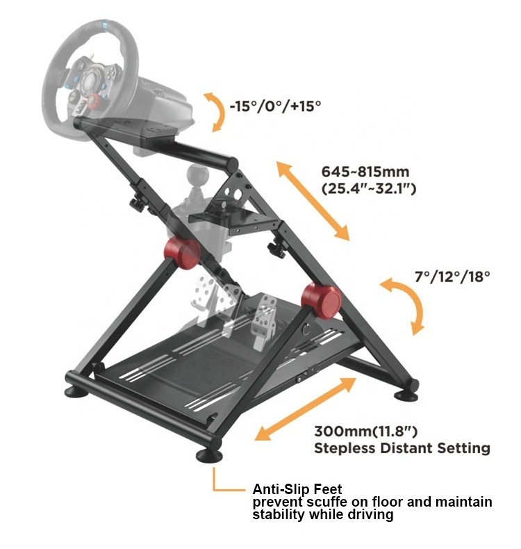 LRS04-BS-KP01 PS4 PS5 Gaming Racing Steering Wheel Stand Logitech G25 G27 G29 G920 Stand Sim Racing Simulator Wheel Stand