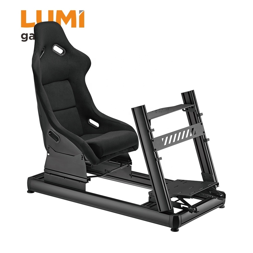 LRS08-BS01 Aluminum Gaming Racing Sim Simulator Driving Cockpit Rig For G25 G27 G29 G920 Car GTR Simracing Seat 1st