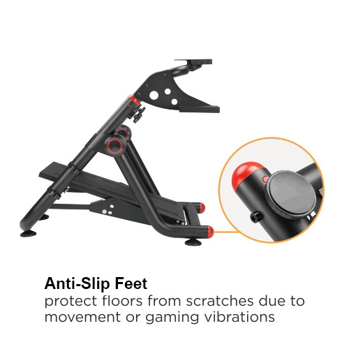 LRS06-BS03 Folding Gaming Racing Steering Wheel Stand With Gear Shifter Mount Steering Wheel Holder Racing Simulator Cockpit